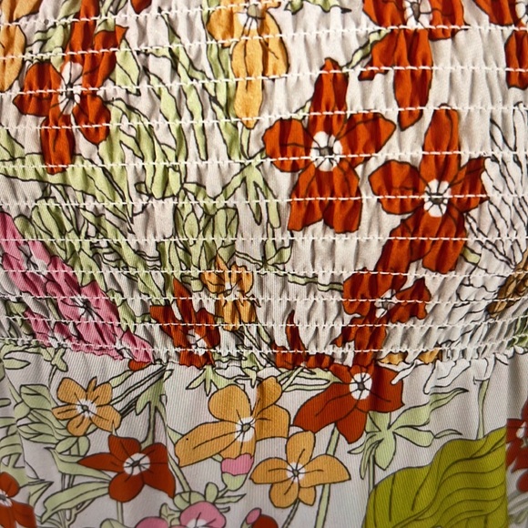 Adorable printed midi smocked dress - Picture 5 of 6